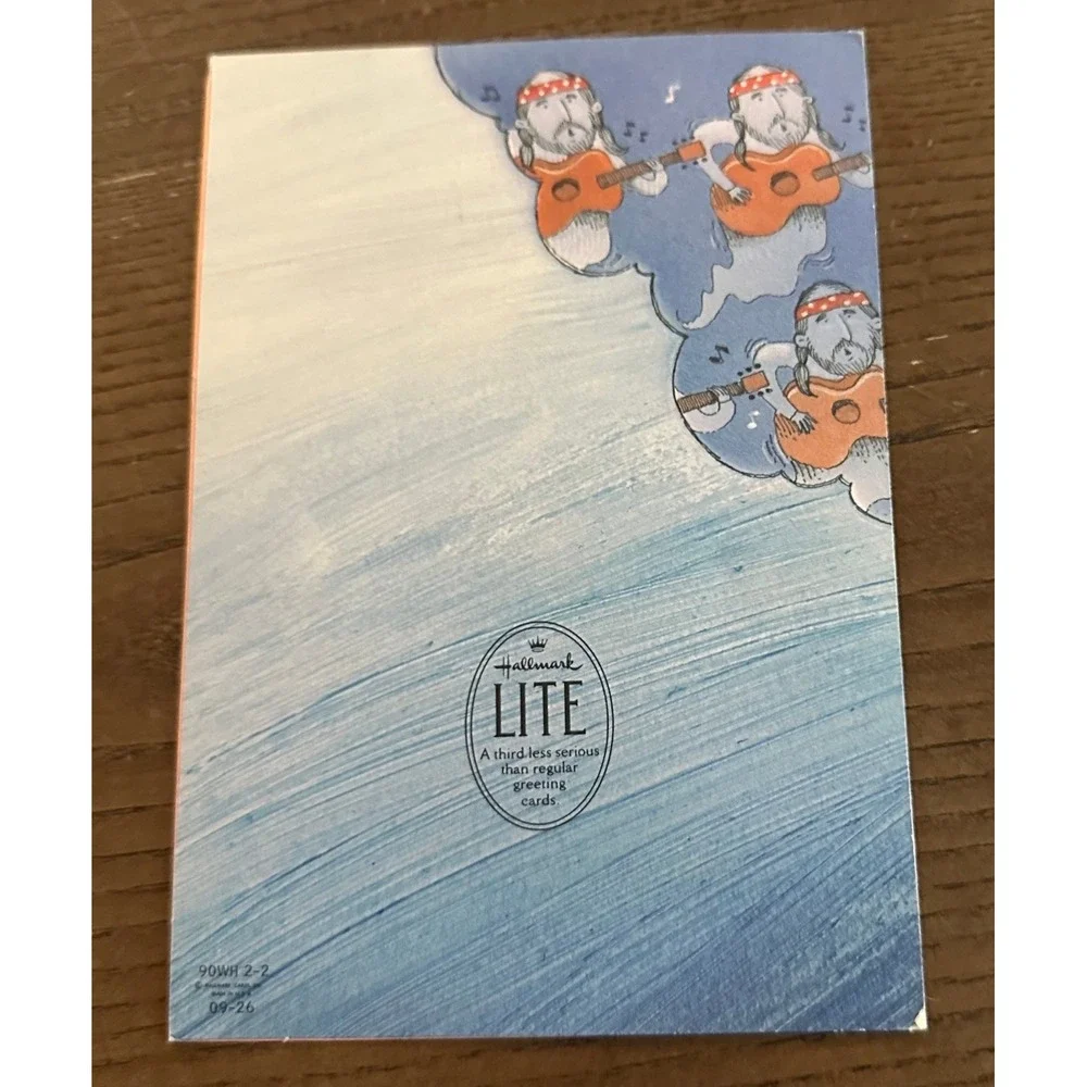 Vintage Hallmark Lite Willie Nelson‎ Ghost Halloween Card Bowers Illustration